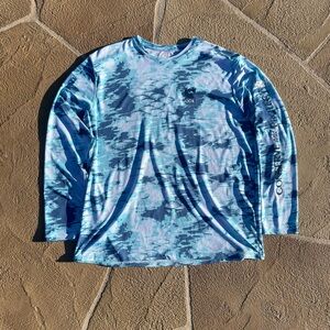 Coastal Conservation Association Fishing Dri-Fit Shirt Blue/Navy Size 2XL